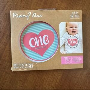 Rising Star Milestone Baby Girl Belly Stickers